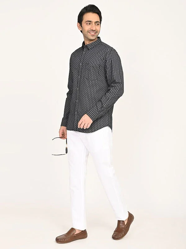 Men's Printed Full Sleeves Cotton Shirt - Image 10