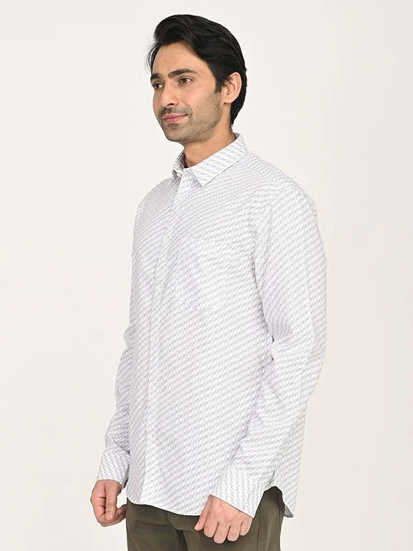 Men's Printed Full Sleeves Cotton Shirt - Image 2