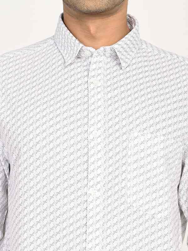 Men's Printed Full Sleeves Cotton Shirt - Image 3
