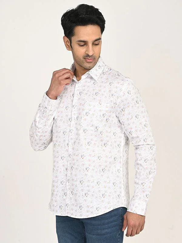 Men's Printed Full Sleeves Cotton Shirt - Image 2