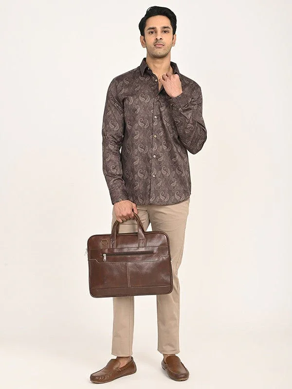Men's Printed Full Sleeves Cotton Shirt - Image 5
