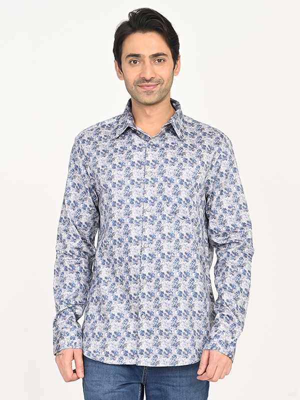 Men's Printed Full Sleeves Cotton Shirt