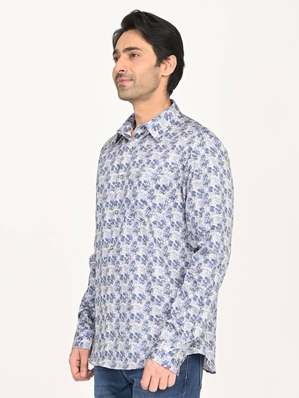 Men's Printed Full Sleeves Cotton Shirt - Image 2
