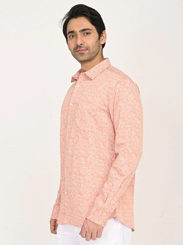 Men's Printed Full Sleeves Cotton Shirt - Image 2