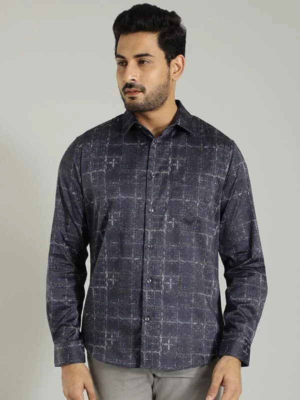 Men's Printed Full Sleeves Cotton Stretch Shirt