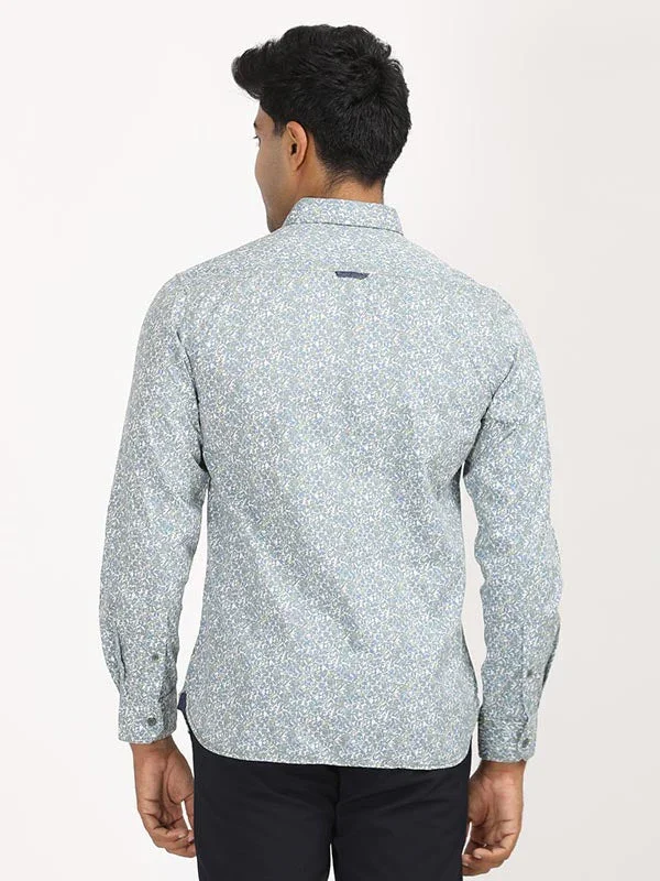 Men's Printed Full Sleeves Cotton Stretch Shirt - Image 4