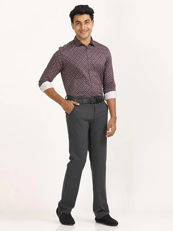 Men's Printed Full Sleeves Cotton Stretch Shirt - Image 4