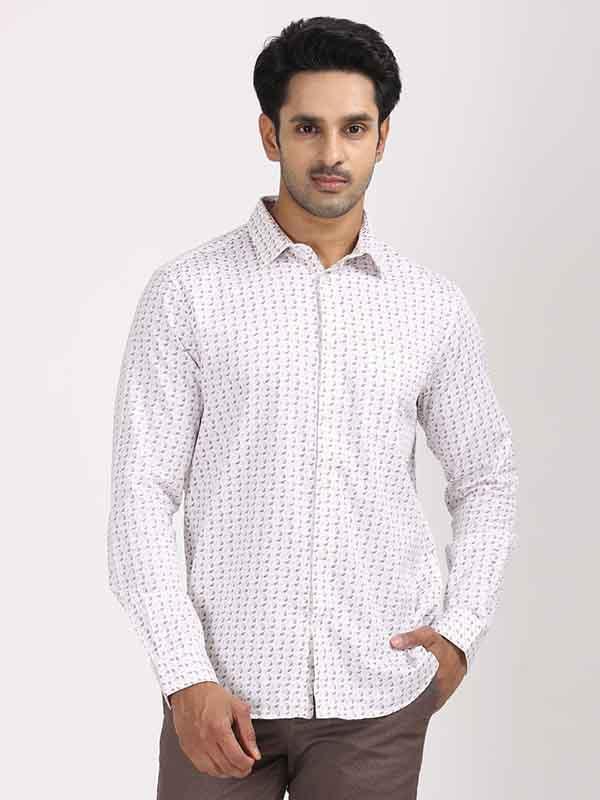 Men's Printed Full Sleeves Cotton Stretch Shirt - Image 5