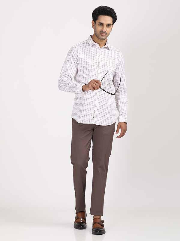 Men's Printed Full Sleeves Cotton Stretch Shirt - Image 7