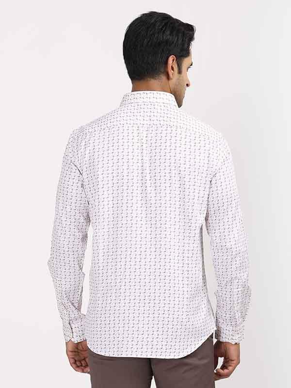 Men's Printed Full Sleeves Cotton Stretch Shirt - Image 8
