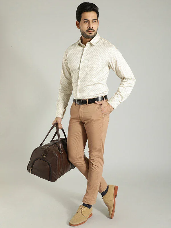 Men's Printed Full Sleeves Cotton Stretch Shirt - Image 3