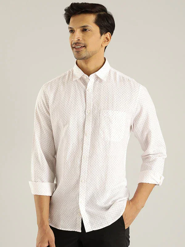 Men's Printed Full Sleeves Linen Blend Shirt - Image 2