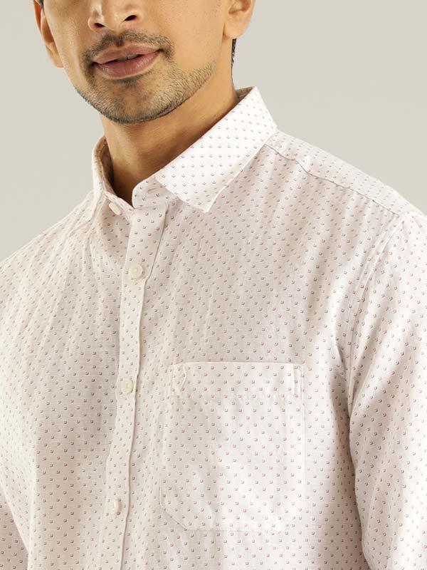 Men's Printed Full Sleeves Linen Blend Shirt - Image 3