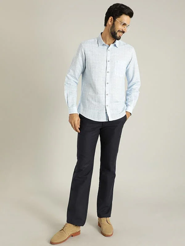 Men's Printed Full Sleeves Linen Blend Shirt - Image 4