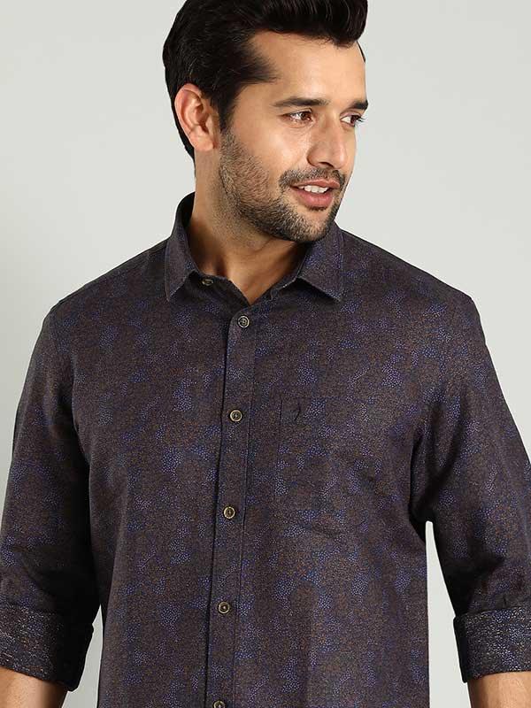 Men's Printed Full Sleeves Linen Blend Shirt - Image 2