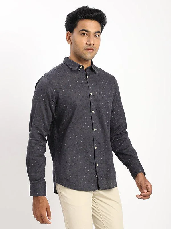 Men's Printed Full Sleeves Linen Blend Shirt - Image 2