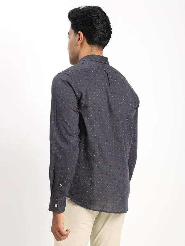 Men's Printed Full Sleeves Linen Blend Shirt - Image 4