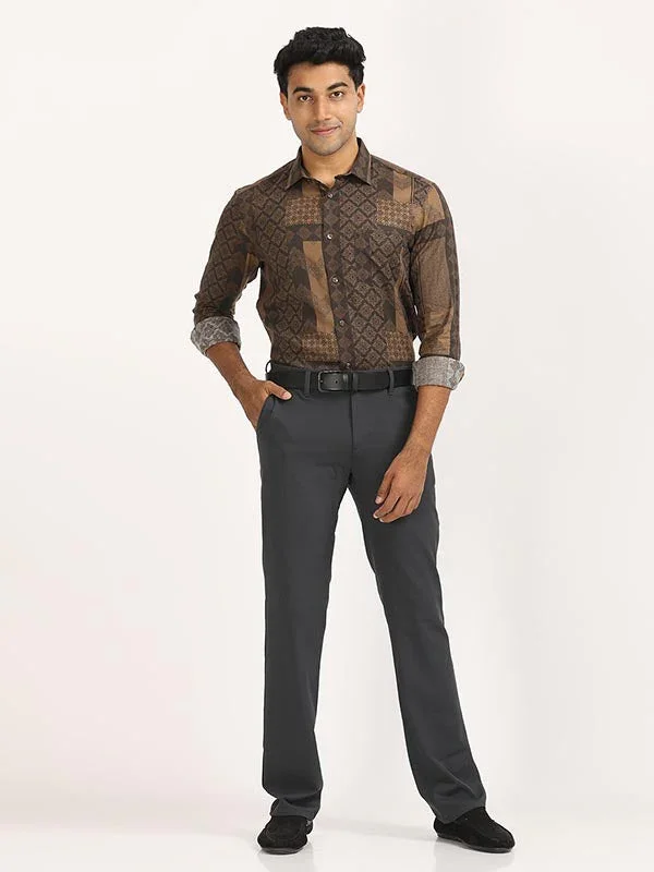Men's Printed Full Sleeves Linen Blend Shirt - Image 7