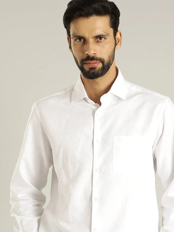 Men's Printed Full Sleeves Linen Shirt - Image 2