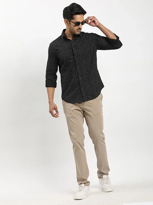 Men's Printed Full Sleeves Polyester Blend Shirt - Image 4