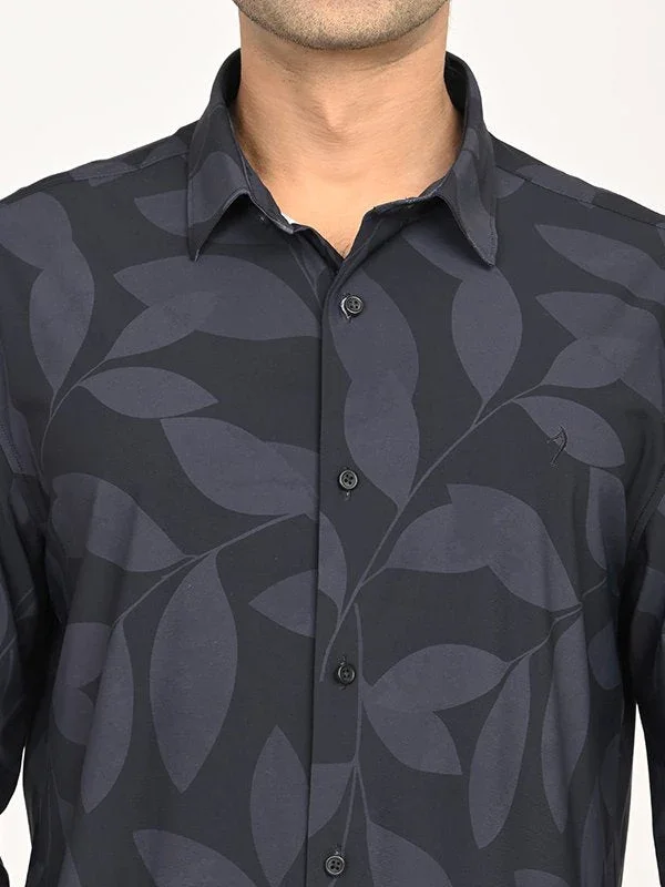 Men's Printed Full Sleeves Polyester Blend Shirt - Image 3