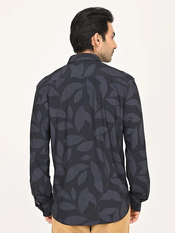 Men's Printed Full Sleeves Polyester Blend Shirt - Image 4