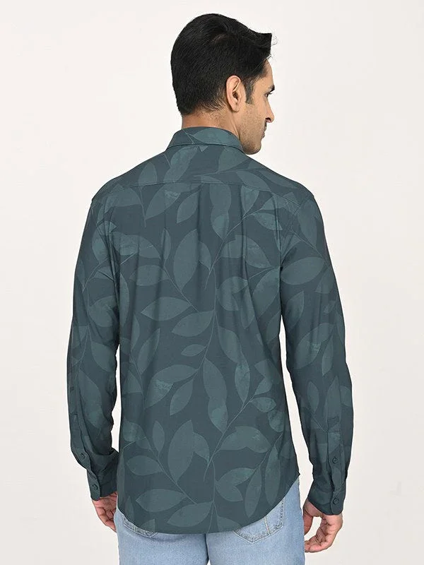 Men's Printed Full Sleeves Polyester Blend Shirt - Image 9
