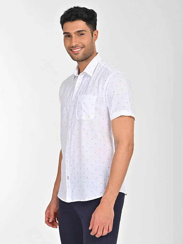 Men's Printed Half Sleeves Cotton Blend Shirt - Image 6