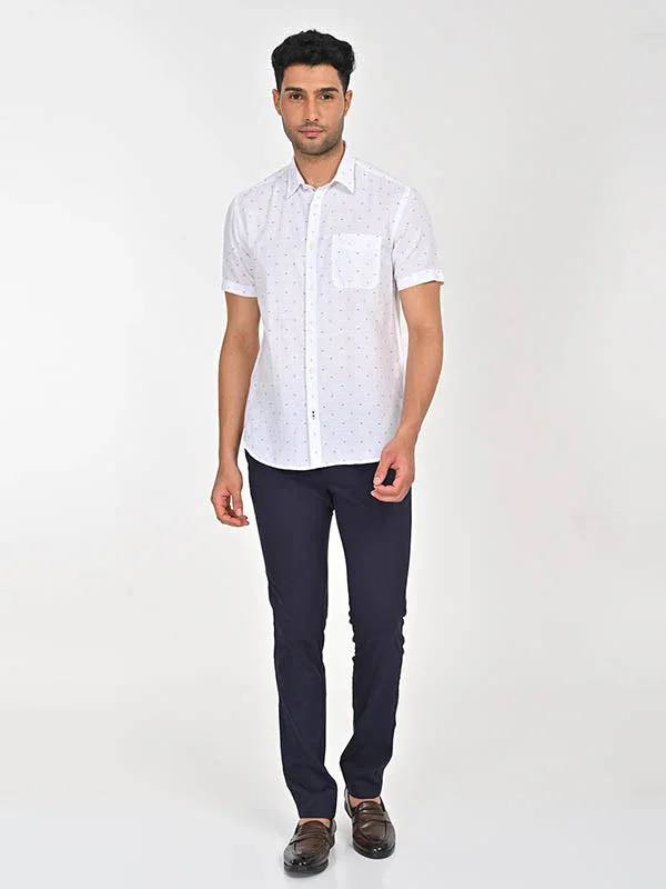 Men's Printed Half Sleeves Cotton Blend Shirt - Image 8