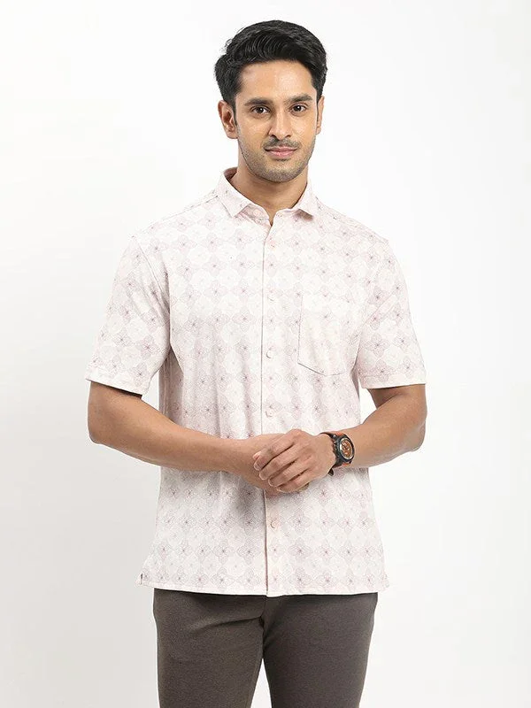 Men's Printed Half Sleeves Cotton Blend Shirt - Image 6