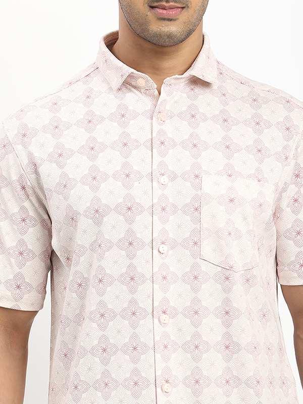 Men's Printed Half Sleeves Cotton Blend Shirt - Image 8