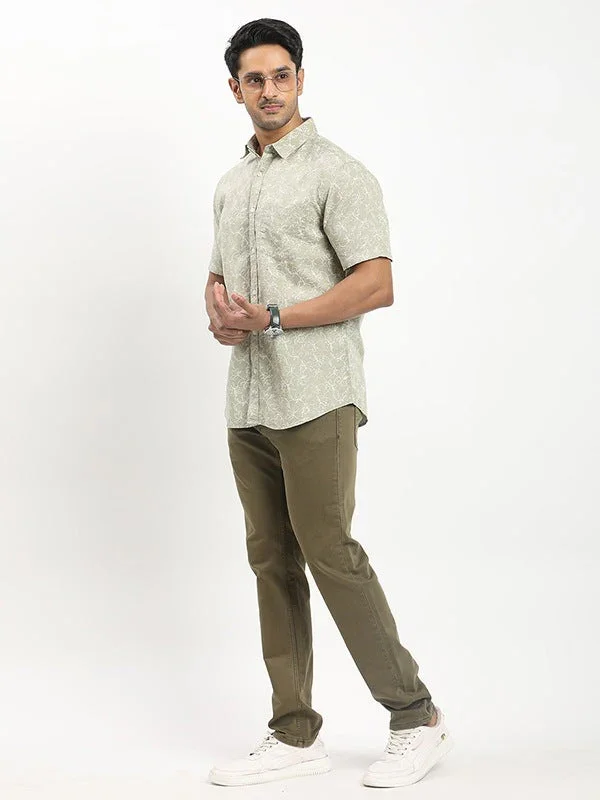 Men's Printed Half Sleeves Cotton Blend Shirt - Image 10