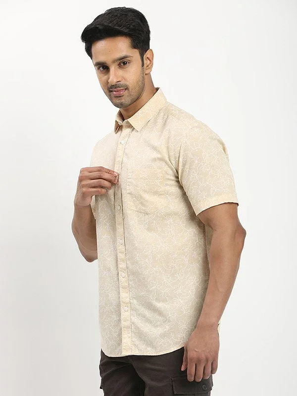 Men's Printed Half Sleeves Cotton Blend Shirt - Image 2