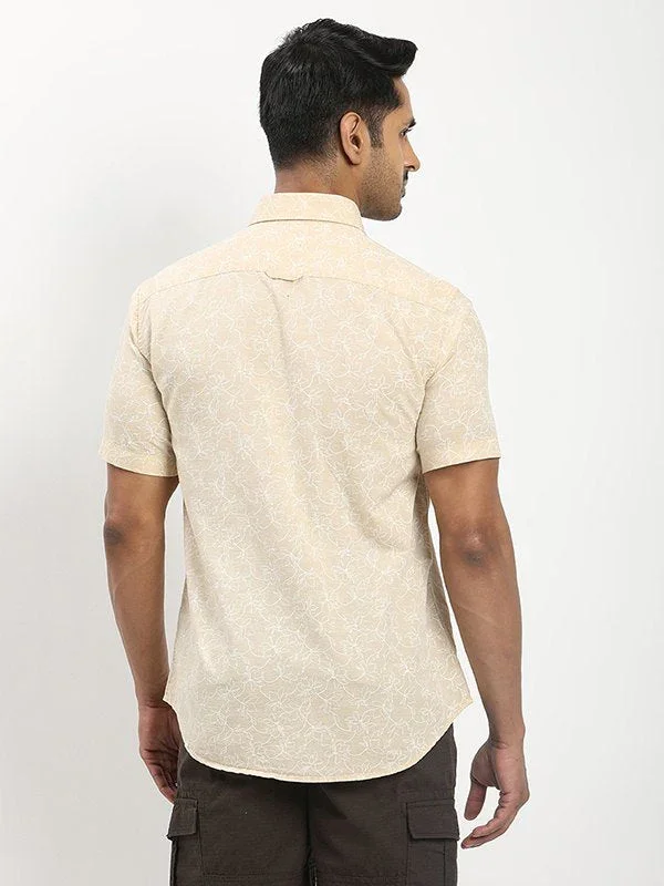 Men's Printed Half Sleeves Cotton Blend Shirt - Image 5