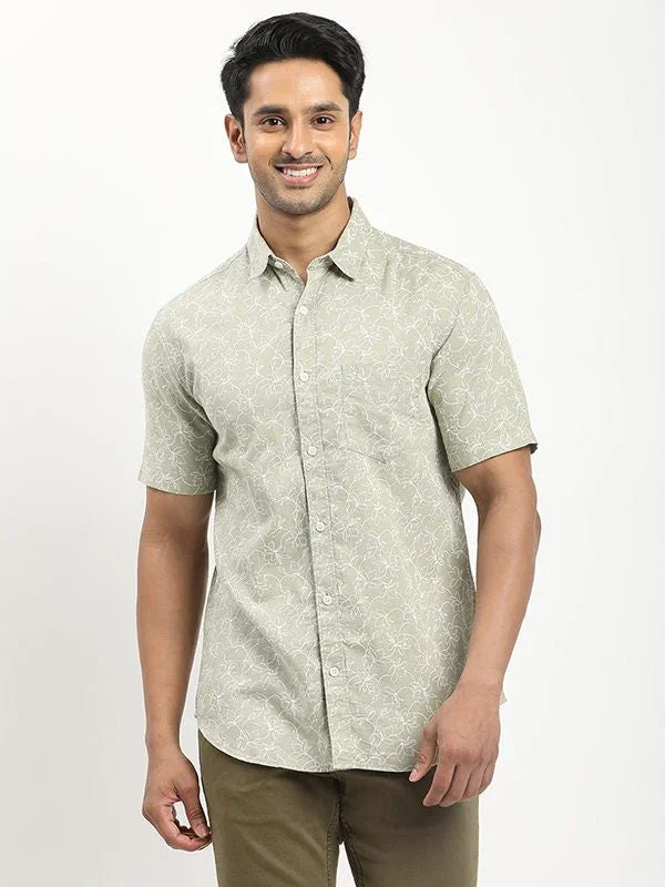 Men's Printed Half Sleeves Cotton Blend Shirt - Image 6