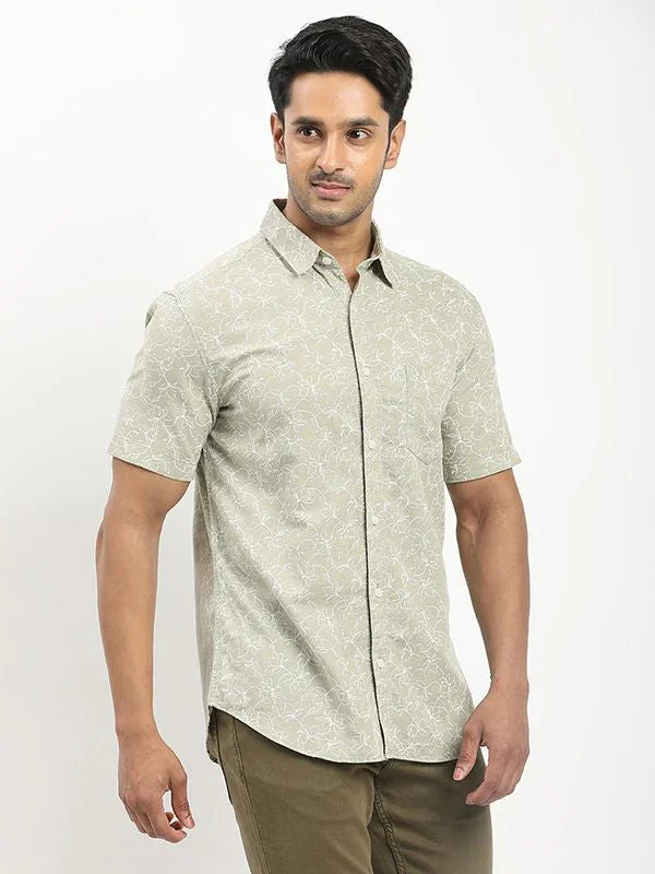 Men's Printed Half Sleeves Cotton Blend Shirt - Image 8