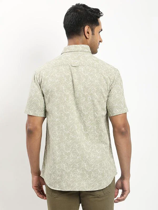 Men's Printed Half Sleeves Cotton Blend Shirt - Image 9