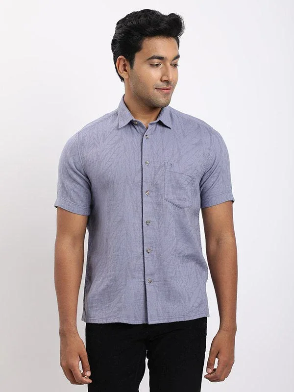 Men's Printed Half Sleeves Cotton Blend Shirt