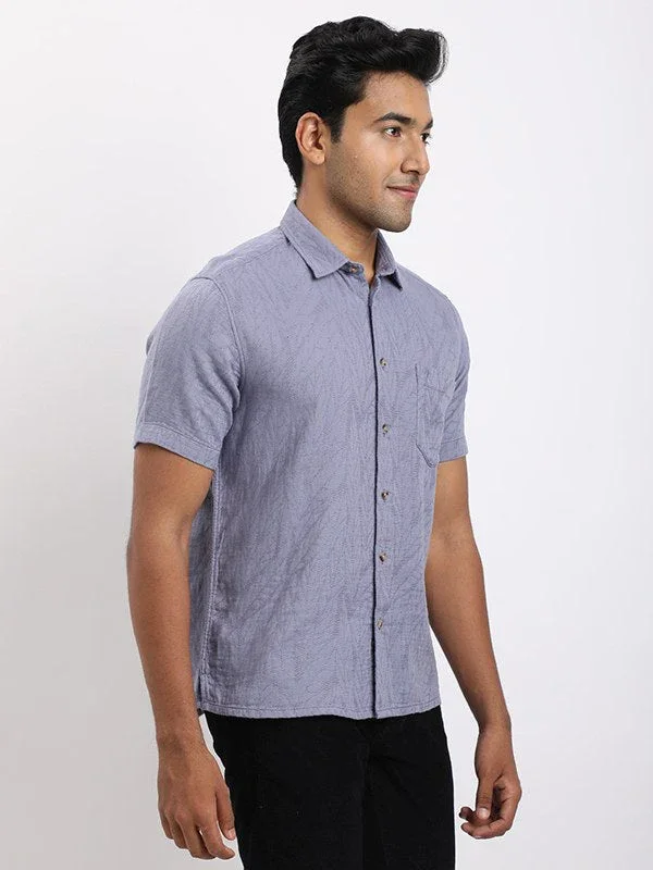 Men's Printed Half Sleeves Cotton Blend Shirt - Image 2