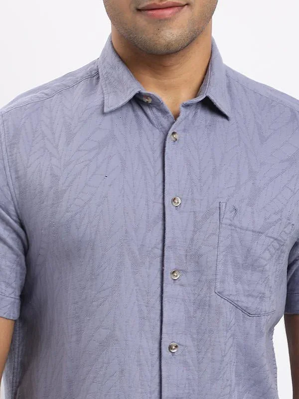 Men's Printed Half Sleeves Cotton Blend Shirt - Image 3