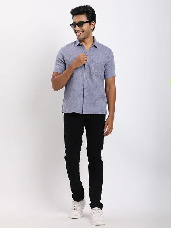 Men's Printed Half Sleeves Cotton Blend Shirt - Image 5