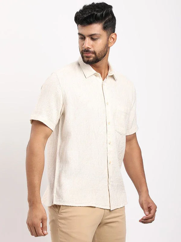 Men's Printed Half Sleeves Cotton Blend Shirt - Image 7