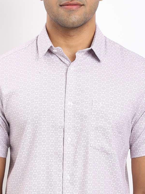 Men's Printed Half Sleeves Cotton Blend Shirt - Image 3