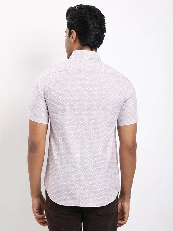 Men's Printed Half Sleeves Cotton Blend Shirt - Image 4