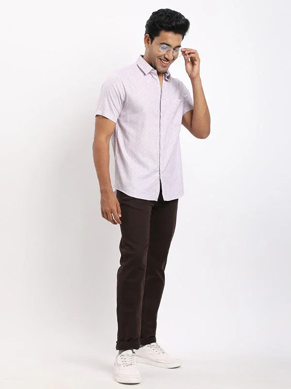 Men's Printed Half Sleeves Cotton Blend Shirt - Image 5