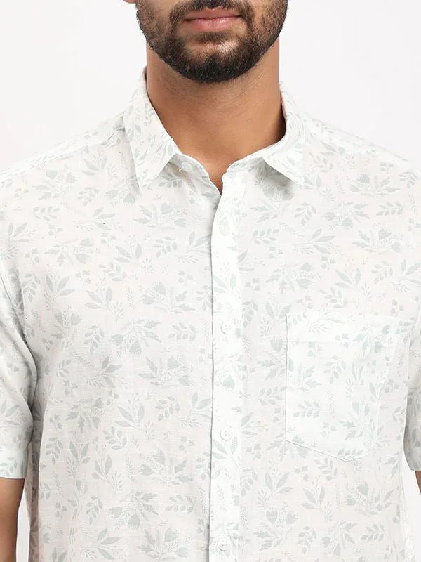 Men's Printed Half Sleeves Cotton Blend Shirt - Image 3