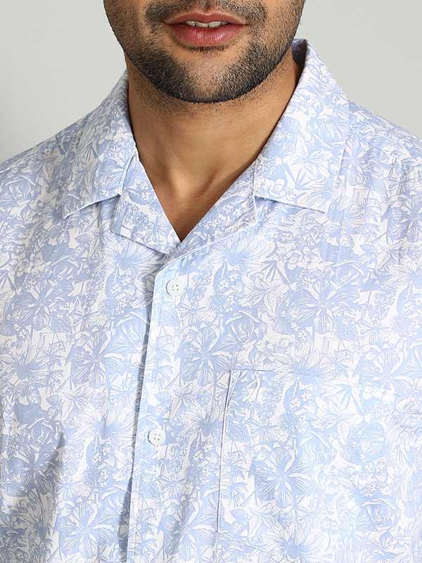 Men's Printed Half Sleeves Cotton Shirt - Image 4