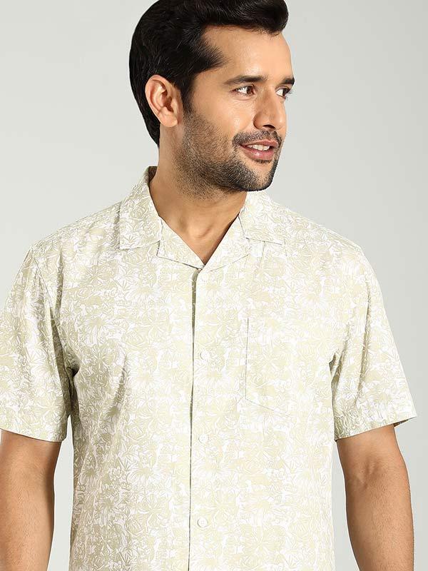 Men's Printed Half Sleeves Cotton Shirt - Image 5