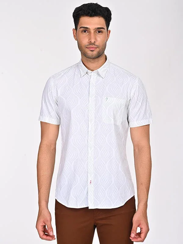 Men's Printed Half Sleeves Cotton Shirt