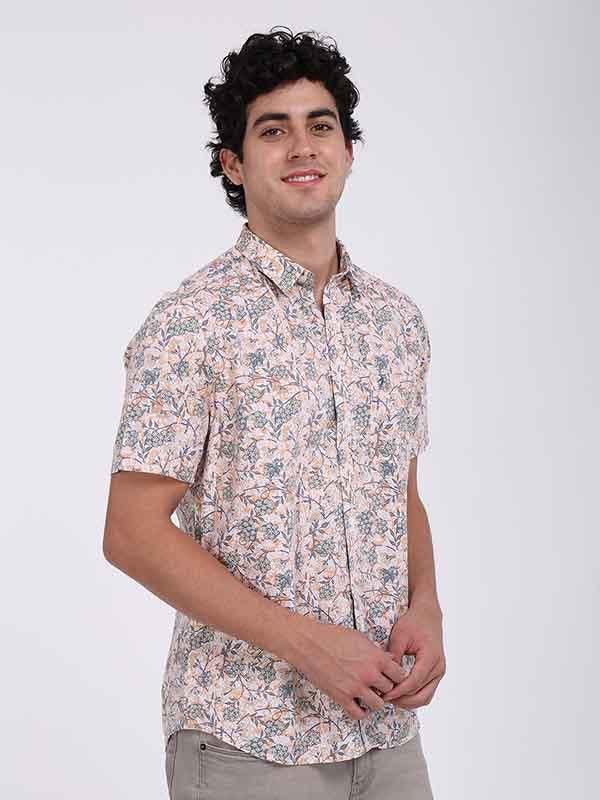 Men's Printed Half Sleeves Cotton Shirt - Image 6